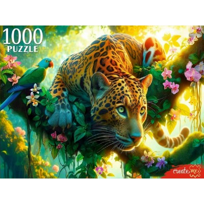 Рыжий кот Пазл 1000  Леопард на охоте ХП1000-8281 Россия