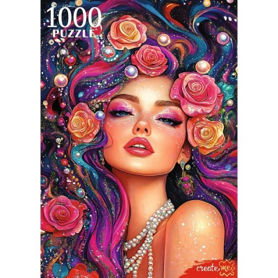 Рыжий кот Пазл 1000  Прекрасная девушка Ф1000-8731 Россия