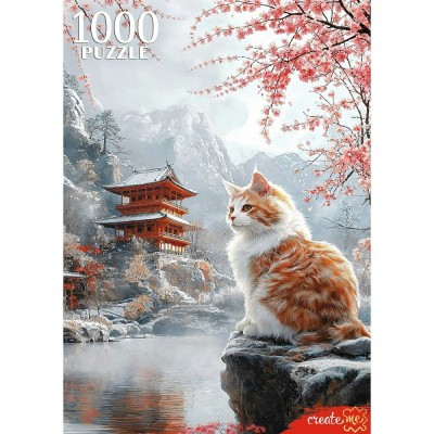 Рыжий кот Пазл 1000  Японские мотивы Ф1000-8734 Россия