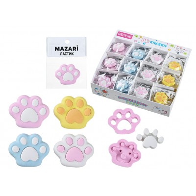Ластик резиновый Лапки фигурный М-1408 Mazari