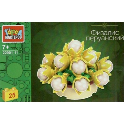 ГородМастеров Игрушка 25  Конструктор. Физалис перуанский 25 деталей 22001-11F Китай