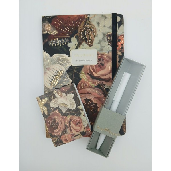 Набор  записная книжка, блокнот, ручка Flora  Bruno Visconti