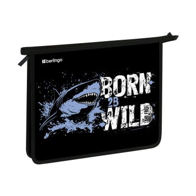 Папка для тетрадей А5 240х205х40мм Born to be Wild 1 отделение, пластик, на молнии PP05-EX-1249 Berlingo 389980 Папка для тетрадей А5 240х205х40мм Born to be Wild 1 отделение, пластик, на молнии PP05-EX-1249 Berlingo 389980