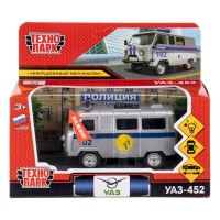 Технопарк Игрушка Машина УАЗ - 452 Полиция буханка 10,5 см, металл, инерционная, серебристый UAZ452-11SLPOL-SR Китай Технопарк Игрушка Машина УАЗ - 452 Полиция буханка 10,5 см, металл, инерционная, серебристый UAZ452-11SLPOL-SR Китай