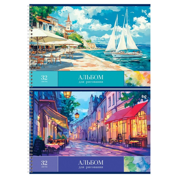 Альбом 32 листа для рисования А4 гребень Пейзажи 100г/м2 АР4гр32 08633 BG  378703