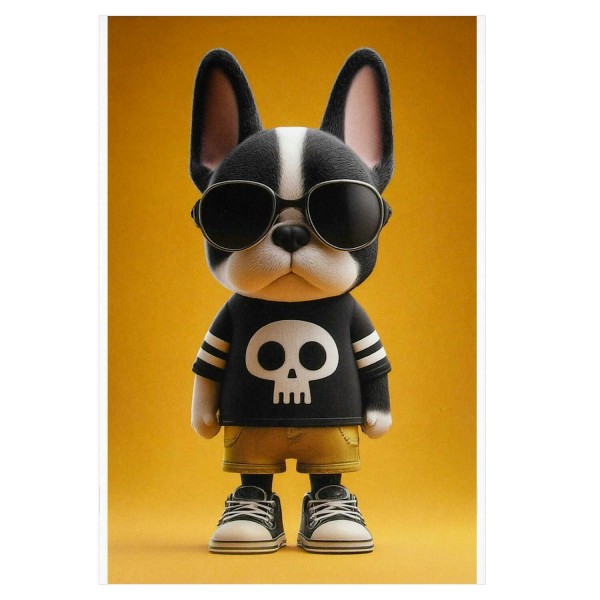 Блокнот 40 листов А6 клетка Пес в очках глянцевая ламинация, 60г/м2 74621 Феникс 10/80