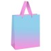 MESHU/Пакет бумажный ламинированный. Duotone. Light blue - Pink gradient 260 х 320 х 120 мм/MS_51953/