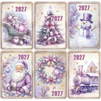 Праздник/Календарь карманный 2027. Лиловая серия микс/50002852/ассортимент