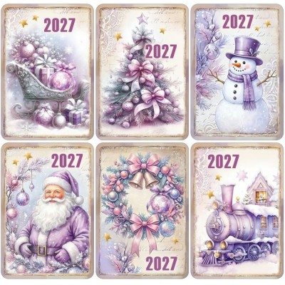 Праздник/Календарь карманный 2027. Лиловая серия микс/50002852/ассортимент Праздник/Календарь карманный 2027. Лиловая серия микс/50002852/ассортимент