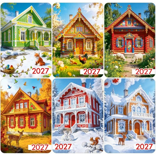 Праздник/Календарь карманный 2027. Теремочки микс/50002854/ассортимент