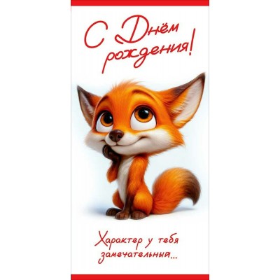 Праздник/Конверт для денег С Днем рождения! Характер у тебя замечательный.../50002453/