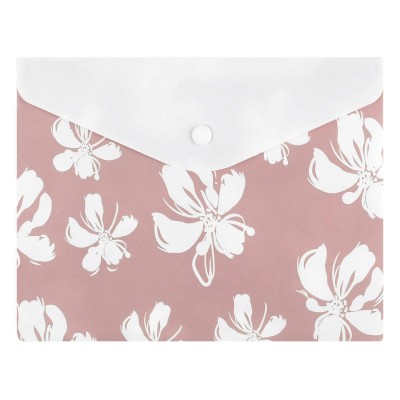 Папка для тетрадей А5 24х17см Цветы на бежевом 1 отделение, на кнопке, пластик 72377 Феникс 12/480 Папка для тетрадей А5 24х17см Цветы на бежевом 1 отделение, на кнопке, пластик 72377 Феникс 12/480