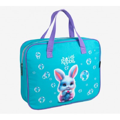 Папка для тетрадей , ИЗО, труда 36х28х8см Little Rabbit с ручками 28см, на молнии 8057664 deVente