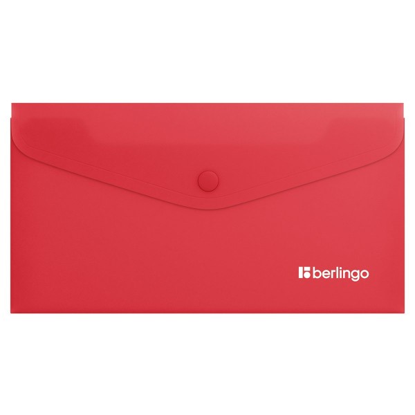 Папка конверт на кнопке С6 200мкм Soft Touch коралловая, софт-тач EFb_C6982 Berlingo  369438