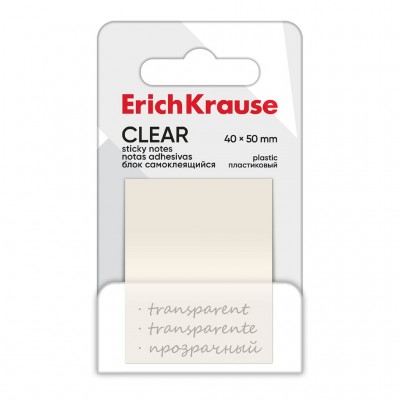 Блок клей пластиковый 40х50 50 листов Clear прозрачный 61698 ErichKrause 20/800 Блок клей пластиковый 40х50 50 листов Clear прозрачный 61698 ErichKrause 20/800