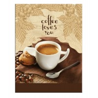 Блокнот 64 листа А6 200х280 клетка, твердая обложка Coffee loves you М-16672 Mazari Блокнот 64 листа А6 200х280 клетка, твердая обложка Coffee loves you М-16672 Mazari