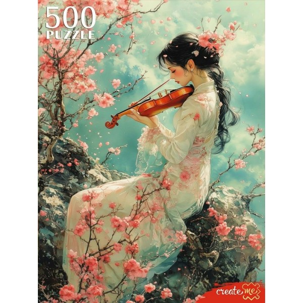 Рыжий кот Пазл 500  Мелодия сакуры П500-8266 Россия