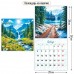 Квадра/Календарь настенный перекидной на скрепке 2027. Водопад 290 х 290/10293/
