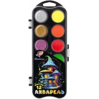 Краска акварельная 12 цветов Фантазия флуор + перламутр, без кисти, пластиковая упаковка 35С2306-08 Луч Краска акварельная 12 цветов Фантазия флуор + перламутр, без кисти, пластиковая упаковка 35С2306-08 Луч