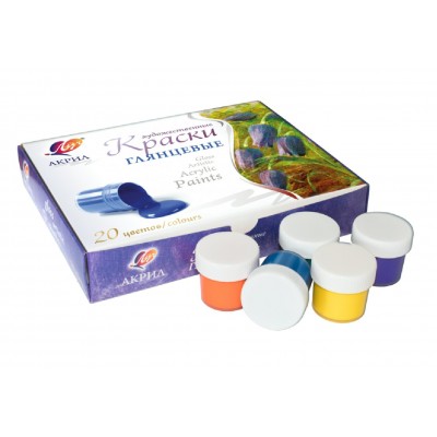 Краска акриловая 20 цветов 20мл Художественная, глянцевая 31С1995-08 Луч Краска акриловая 20 цветов 20мл Художественная, глянцевая 31С1995-08 Луч