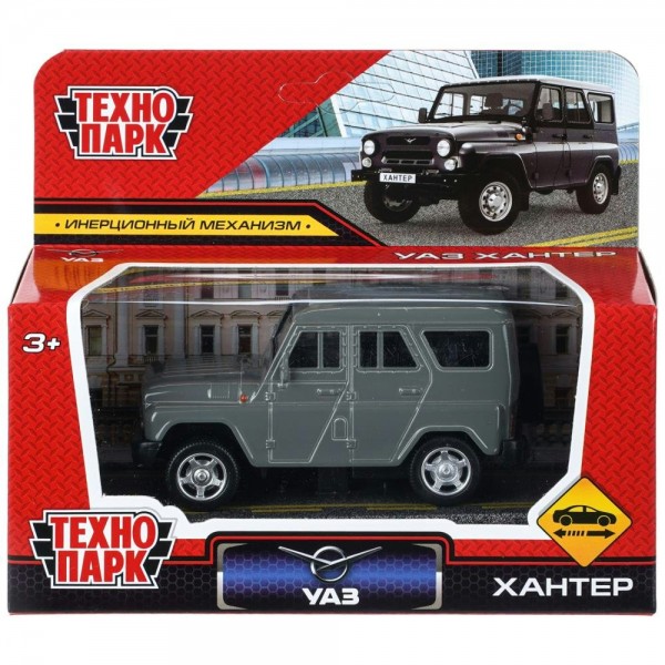 Технопарк Игрушка   Машина UAZ Хантер 10,5 см, металл, инерционная, темно - серый HUNTER-11-DGR (72) Китай