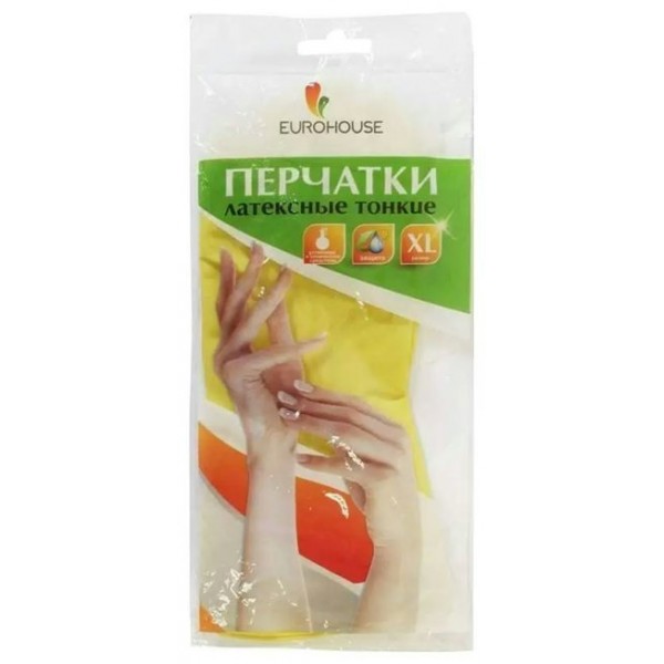 Хозяйственные товары Перчатки резиновые M Eurohouse 00-00017367  12/240