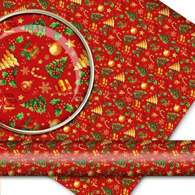 Горчаков/Бумага упаковочная. Новогодние украшения/674х974/10000633/
