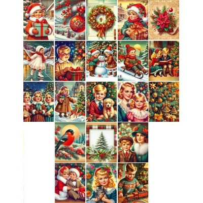 Горчаков/Набор наклеек Новогодние истории, 21шт/90001172/