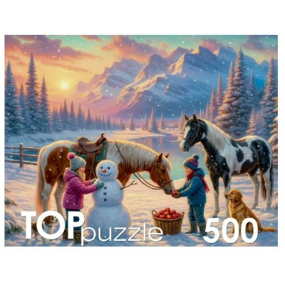 Рыжий кот Пазл 500 TopPuzzle Дети и лошади Х500-7009 Россия Рыжий кот Пазл 500 TopPuzzle Дети и лошади Х500-7009 Россия