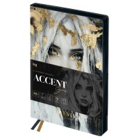 Ежедневник датированный 2027 А6 176 листов твердая обложка, кожзам Accent Взгляд фольгированный срез DdА6+_68171 BG  390412