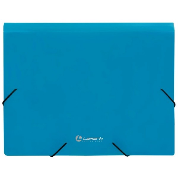 Папка на резинке А5 400мкм голубая TF0135-LB Lamark  128/63168