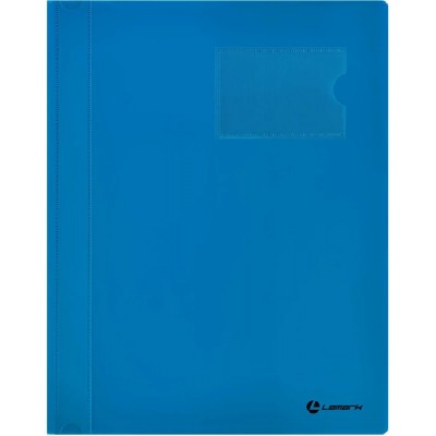 Скоросшиватель пластиковый А4 300мкм 2 кармана, синяя FF0052-BL Lamark 10/80/400 128/75572