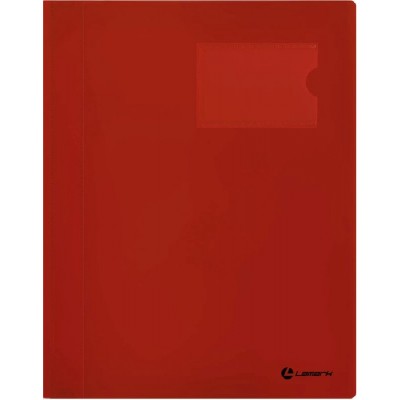 Скоросшиватель пластиковый А4 300мкм 2 кармана, красная FF0052-RD Lamark 10/80/400 128/75576