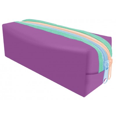 Пенал 2 отделения мягкий 21х7х7мм сиреневый PB0027-01 Lamark  128/71506501