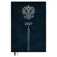 Ежедневник датированный 2027 А5 176 листов твердая обложка, кожзам Escalada Тиволи синий 73504 Феникс 10/20