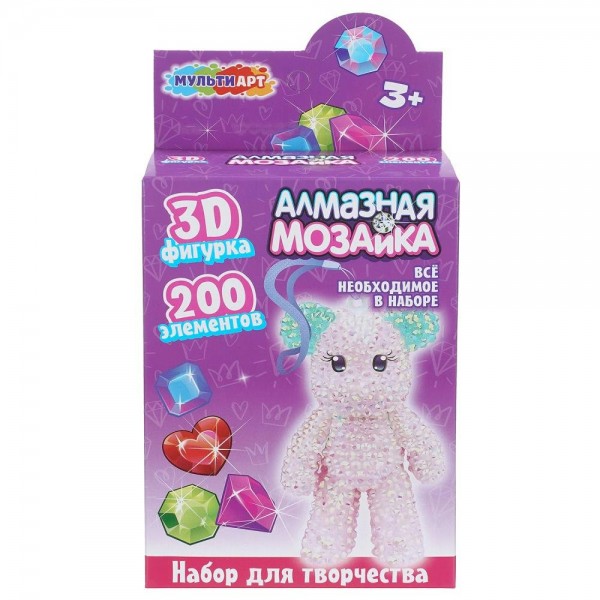 Мозаика алмазная фигурка - брелок Мишка DIAFIGTED-126490 МультиАрт