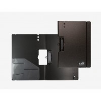Папка -планшет А4 с прижимом и крышкой Клипборд TOTAL BLACK 2мм, внутренний карман 3034541 deVente 12/48