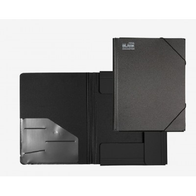 Папка на резинке А4 230х310х20мм 200мкм TOTAL BLACK 3070510 deVente 12/48 Папка на резинке А4 230х310х20мм 200мкм TOTAL BLACK 3070510 deVente 12/48