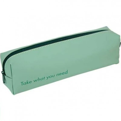 Пенал 1 отделение мягкий 21х6х4,5см Take what you need кожзам, фисташковый 7020689 deVente