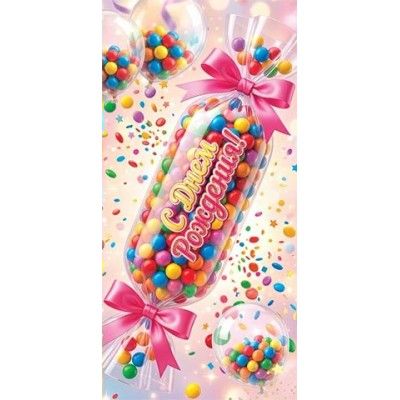 Мир открыток/Конверт для денег С Днем Рождения!/2163504/