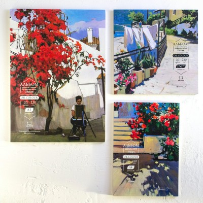 Альбом 20 листов для масляных красок А4 300г/м2 склейка Tician  Малевичъ  401500