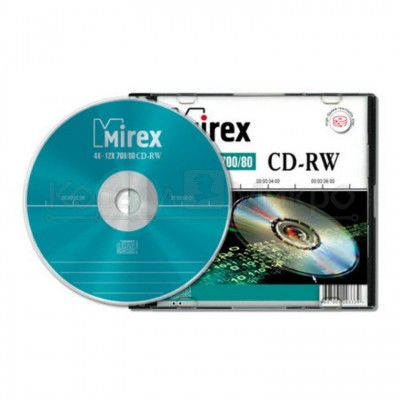 Диск CD-RW 700mb/80min /4x-12x Slim case UL121002A8S Mirex