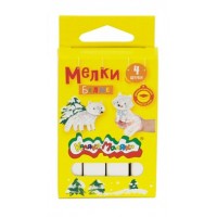 Мел белый 4шт квадратный, картонная упаковка МБКМ04 Каляка-Маляка