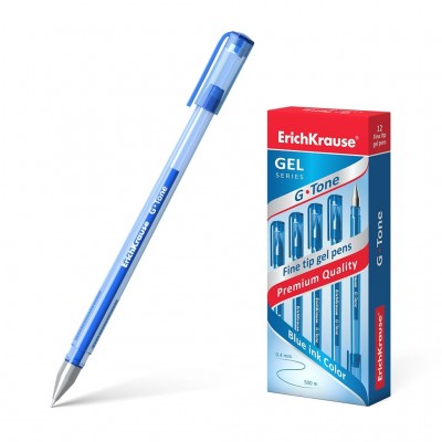Ручка гелевая G-Tone Stick Original синяя 0,4мм 17809 ErichKrause 12/144/1728