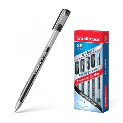 Ручка гелевая G-Tone Stick Original черная 0,4мм 17810 ErichKrause 12/144/1728