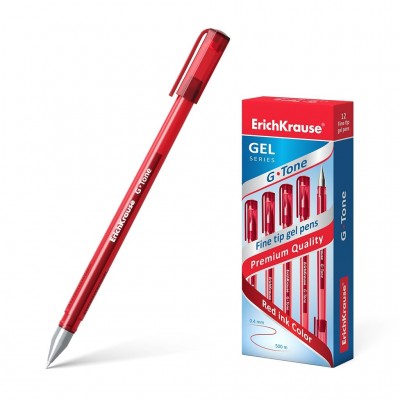 Ручка гелевая G-Tone Stick Original красная 0,4мм 17811 ErichKrause 12/144/1728