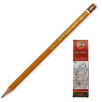 Карандаш чернографитный технический 2H 6-гранный, заточенный 1500-2H Koh-I-Noor 12/144 010296