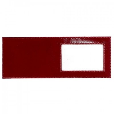 Обложка для удостоверения кожа горизонтальная красный гладкий с окном O-12-138 Кайман