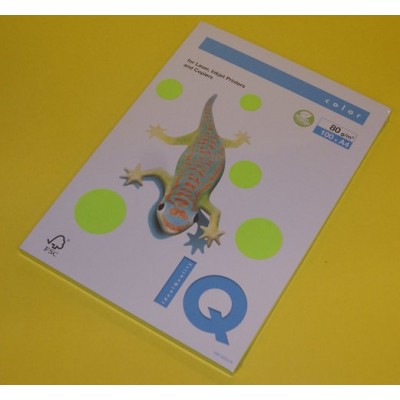 Бумага для ксерокса цветная А4 100 листов 80г/м2 IQ Color Neon зеленый неон 6300 NEOGN ЦБ008567 Mondi ЦБ000286