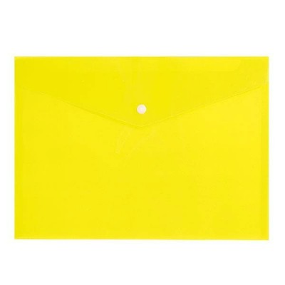 Папка конверт на кнопке А4 150мкм прозрачная, желтая PK8015Y inФормат 10/100 040556